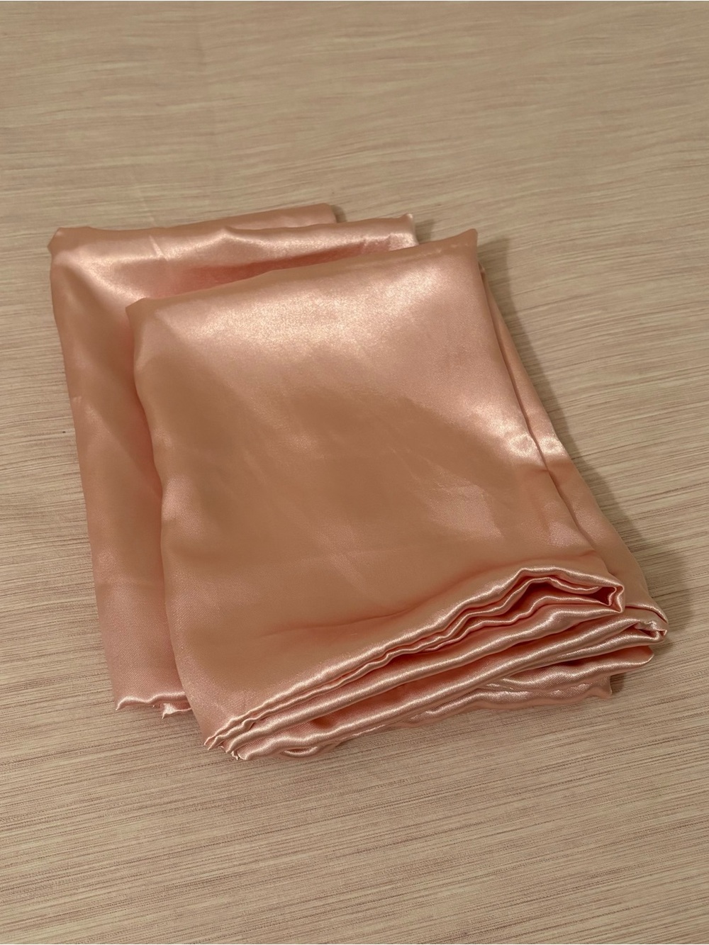 Pink Satin Pillowcases - Queen Size